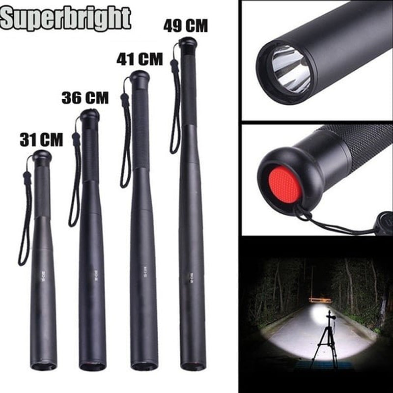Koadclo | Baseball Bat Shaped LED Flashlight – Aluminum Alloy, 3 Lighting Modes for Emergency & Utility Use