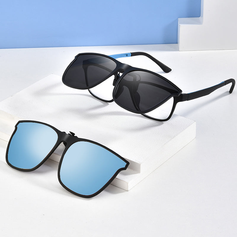 Amtn Club | New Polarized Clip-On Folding Sunglasses – Over Glasses Flip-Up Lens