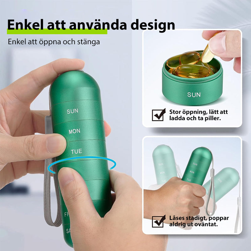 Koadclo | 7-Day Portable Pill Organizer for Travel