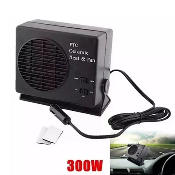 koadclo | 12V Ceramic Car Heater Fan | 150W-300W | Portable Defroster w/ Automatic Thermostat