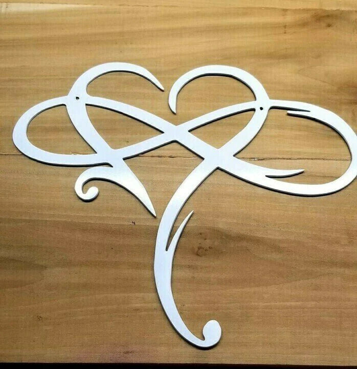 Koadclo | Endless Heart Steel Wall Decoration – Metal Wall Art for Living Room & Bedroom