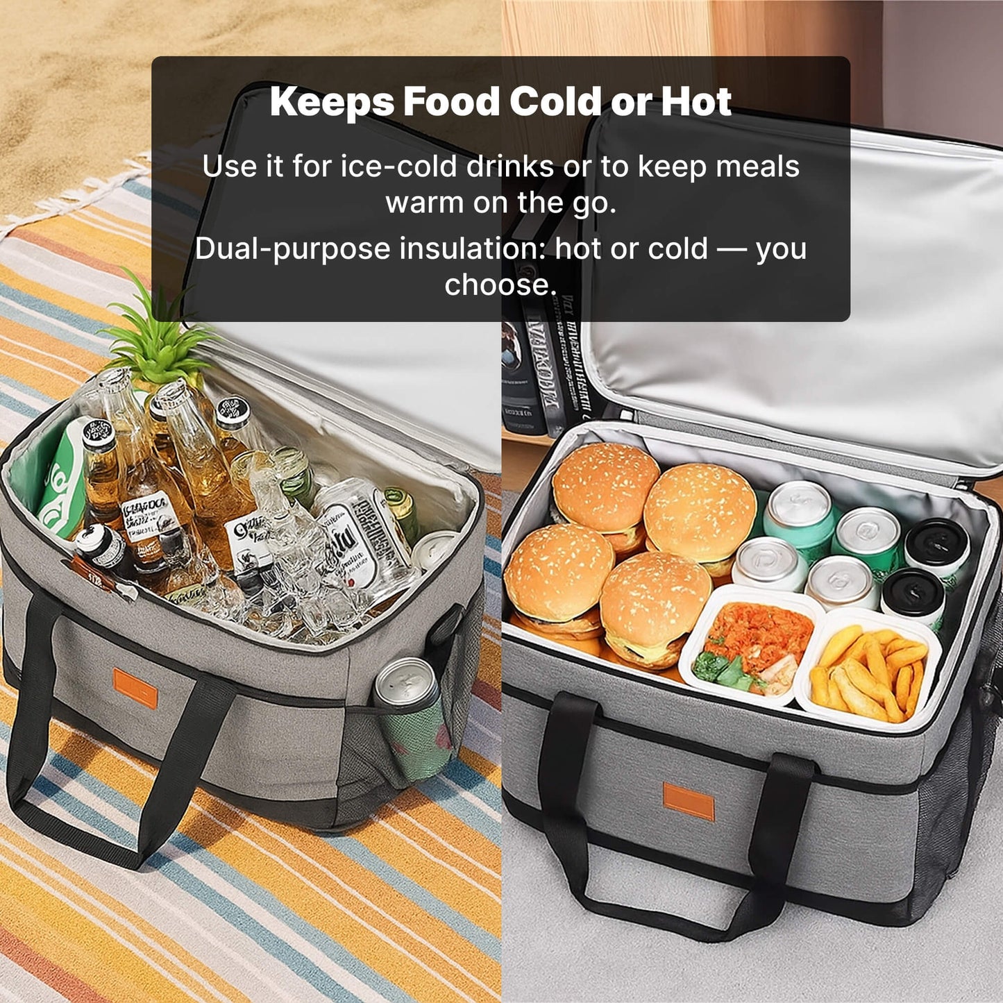 koadclo | 33L Waterproof Cooler Bag – Insulated, Spacious & Ideal for Picnics, Beach Days, Hiking, and Outdoor Activities