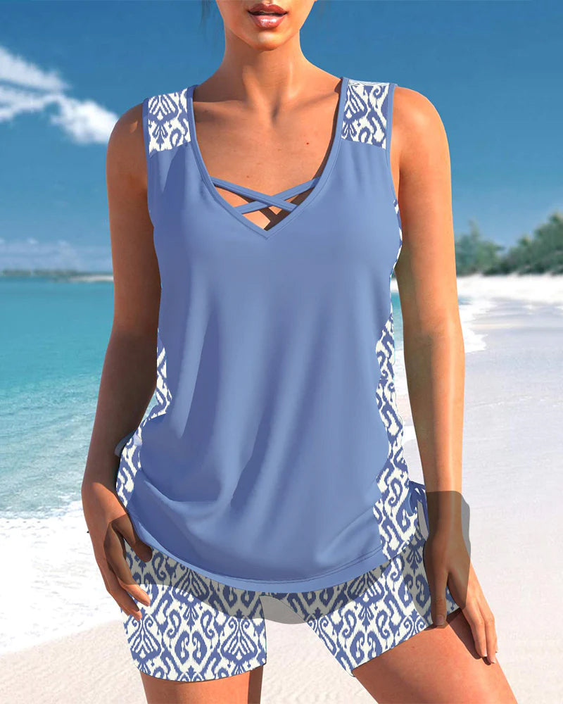koadclo | Tankini Swimwear Set with Shorts for Women