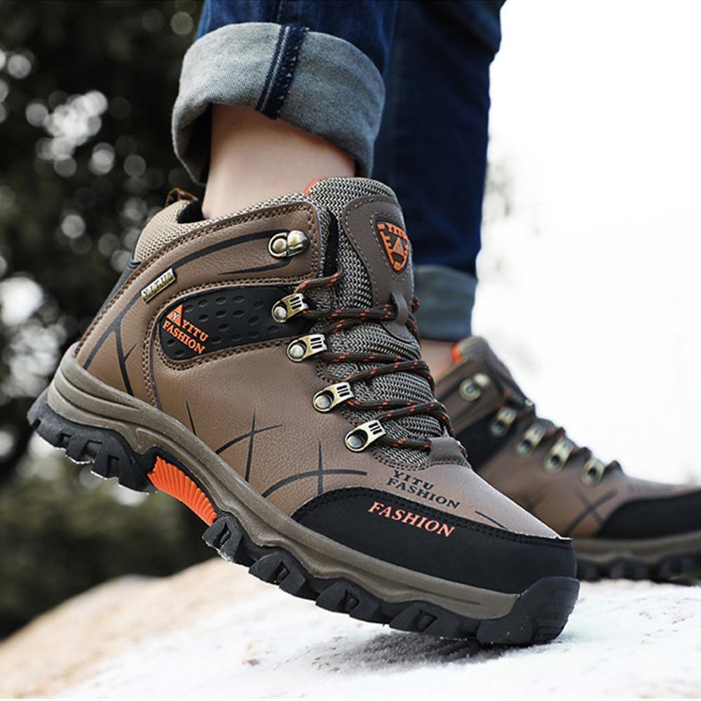 Koadclo | Men's Hiking Shoes with Fur – Winter Waterproof Boots for Outdoor Adventure