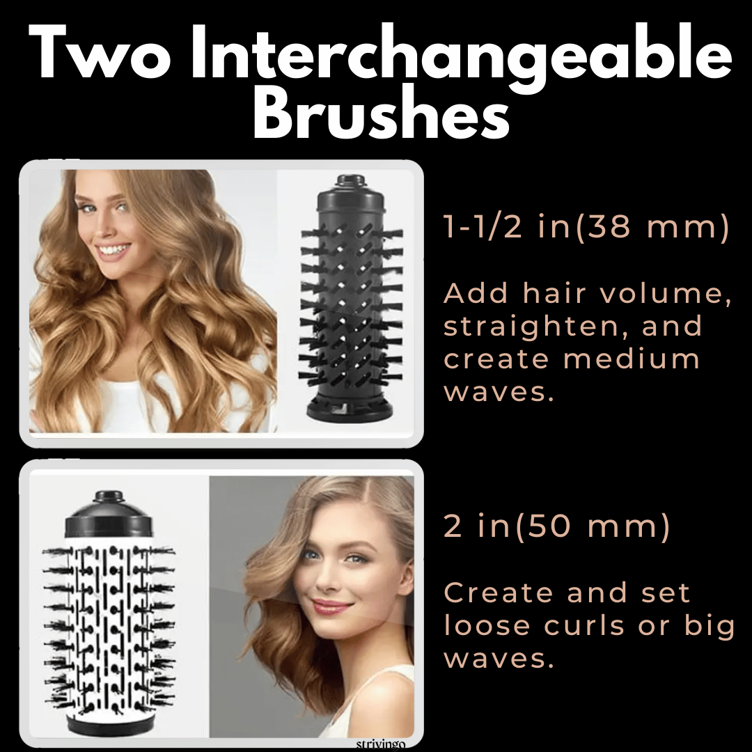 Amtn Club | 3-in-1 Rotating Hair Dryer and Styler – Adjustable Temperature for Effortless Curls and Waves
