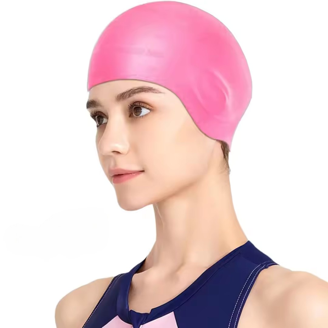 Koadclo | HydroFit – Silicone Swim Cap with Ear Protection – Reusable Waterproof Swimming Cap