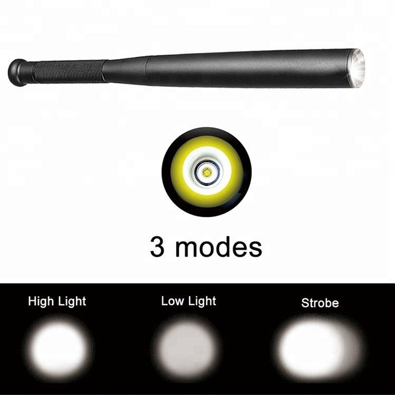 Koadclo | Baseball Bat Shaped LED Flashlight – Aluminum Alloy, 3 Lighting Modes for Emergency & Utility Use