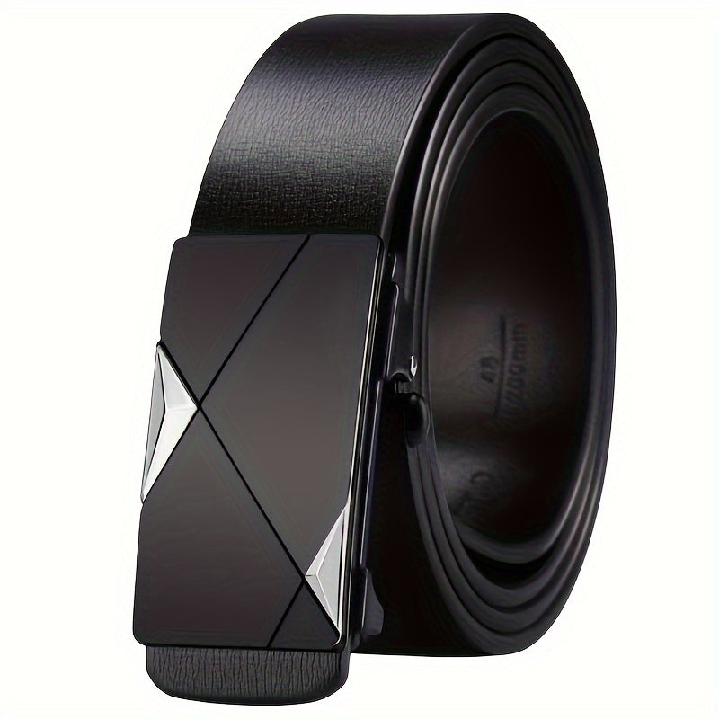 Koadclo | Men's Genuine Leather Belt with Automatic Buckle – Classic Adjustable Cowhide Waist Belt