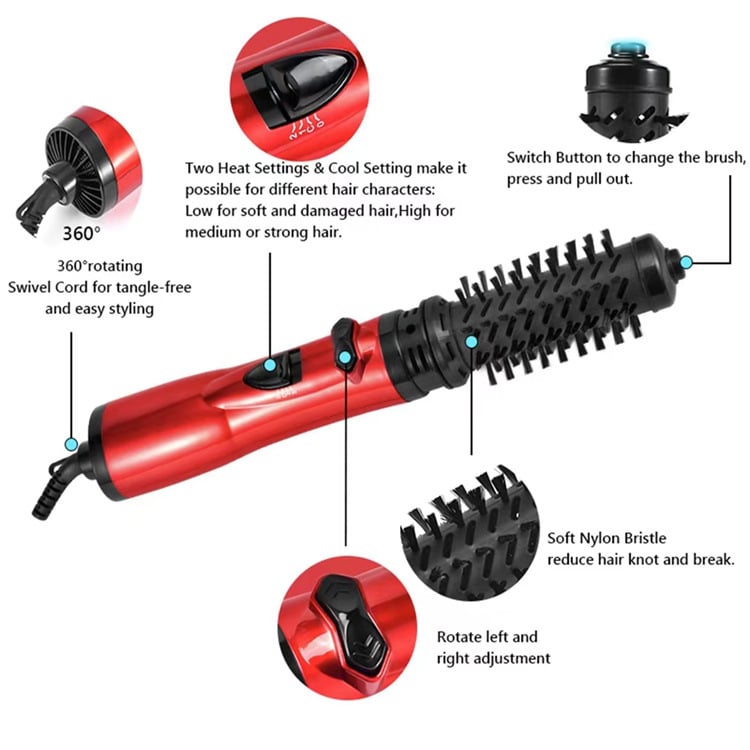 koadclo | Hot Air Brush - Hair Dryer and Volumiser Styler