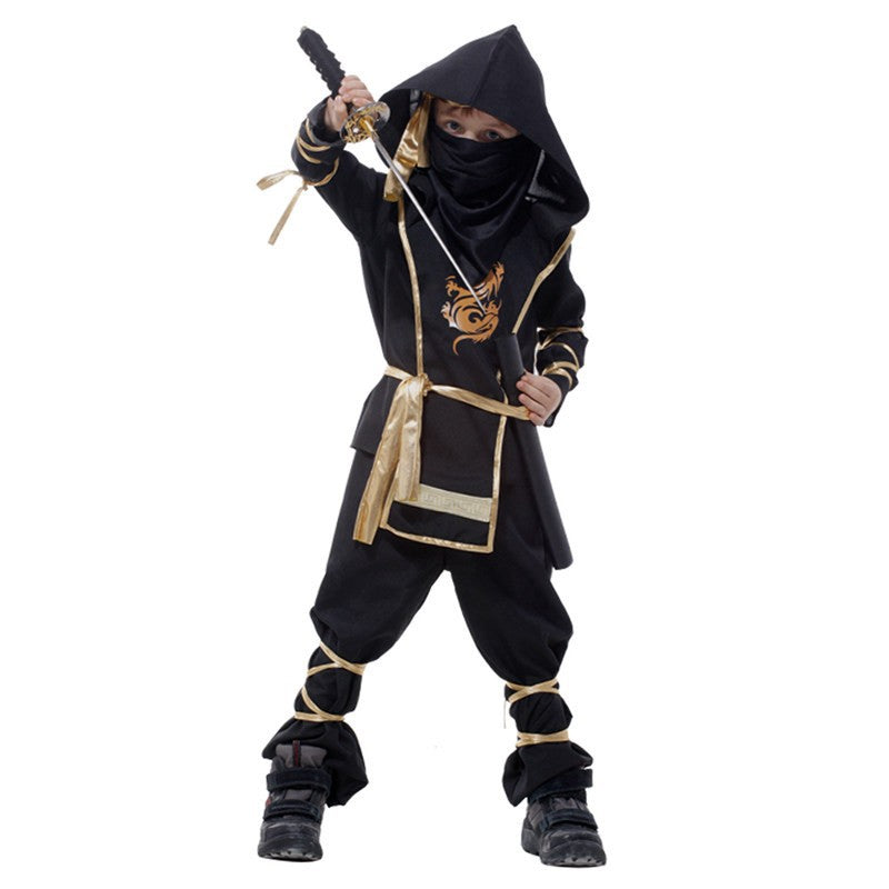 Koadclo | Boys Ninja Halloween Costume Set – Complete Kids Outfit with Mask & Belt