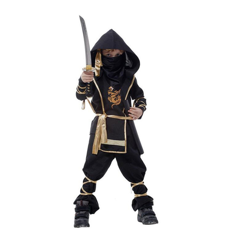 Koadclo | Boys Ninja Halloween Costume Set – Complete Kids Outfit with Mask & Belt
