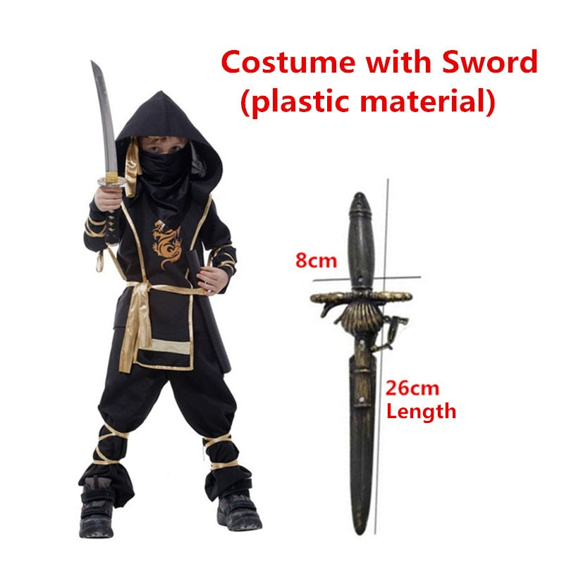 Koadclo | Boys Ninja Halloween Costume Set – Complete Kids Outfit with Mask & Belt