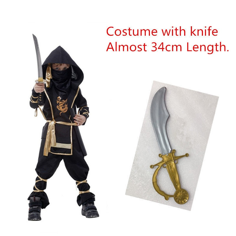 Koadclo | Boys Ninja Halloween Costume Set – Complete Kids Outfit with Mask & Belt