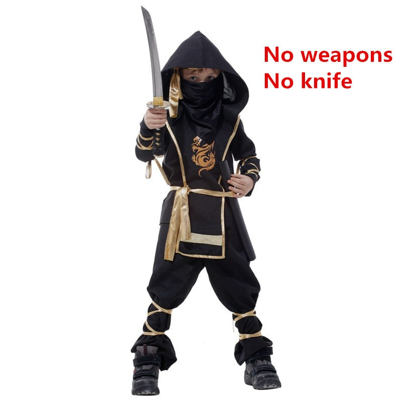 Koadclo | Boys Ninja Halloween Costume Set – Complete Kids Outfit with Mask & Belt