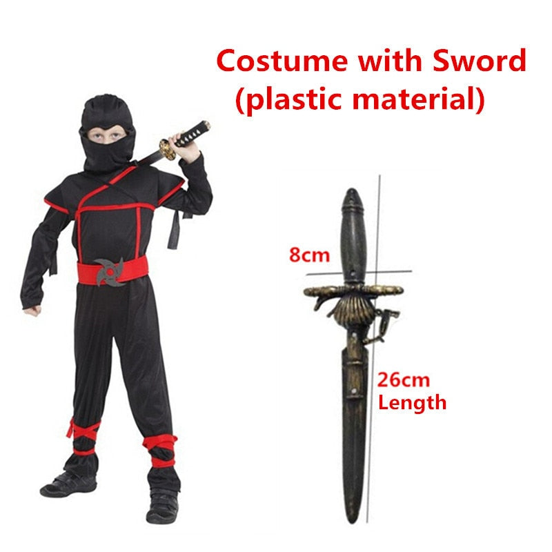 Koadclo | Boys Ninja Halloween Costume Set – Complete Kids Outfit with Mask & Belt