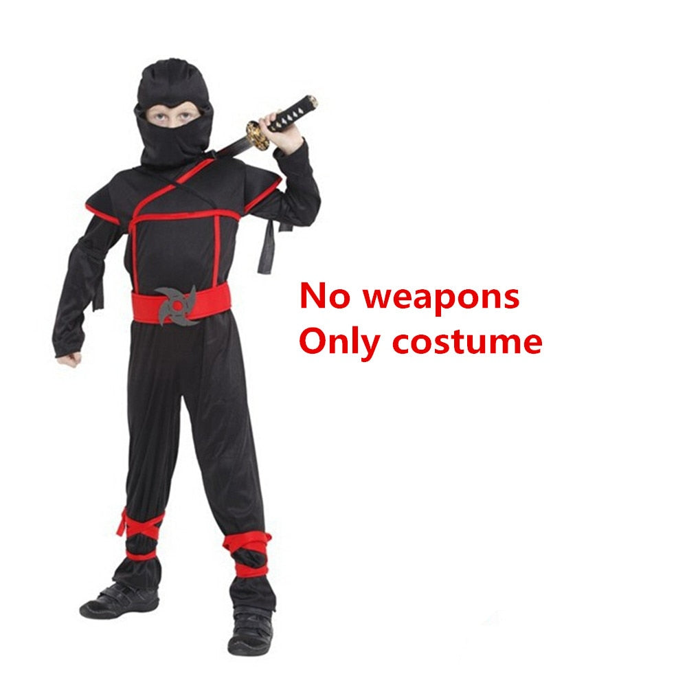 Koadclo | Boys Ninja Halloween Costume Set – Complete Kids Outfit with Mask & Belt