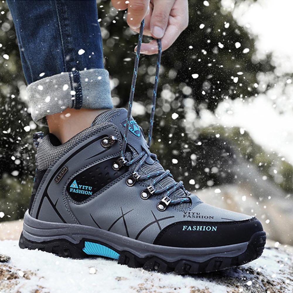 Koadclo | Men's Hiking Shoes with Fur – Winter Waterproof Boots for Outdoor Adventure