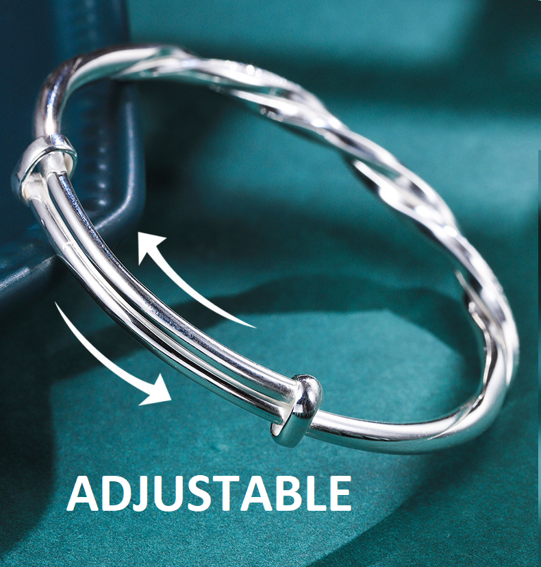 Koadclo | Elegant Woven Silver Bracelet