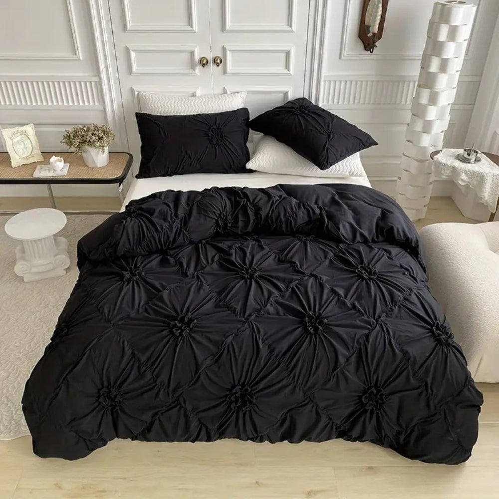 koadclo | Duvet Cover Set - Pinch Pleat Floral Design