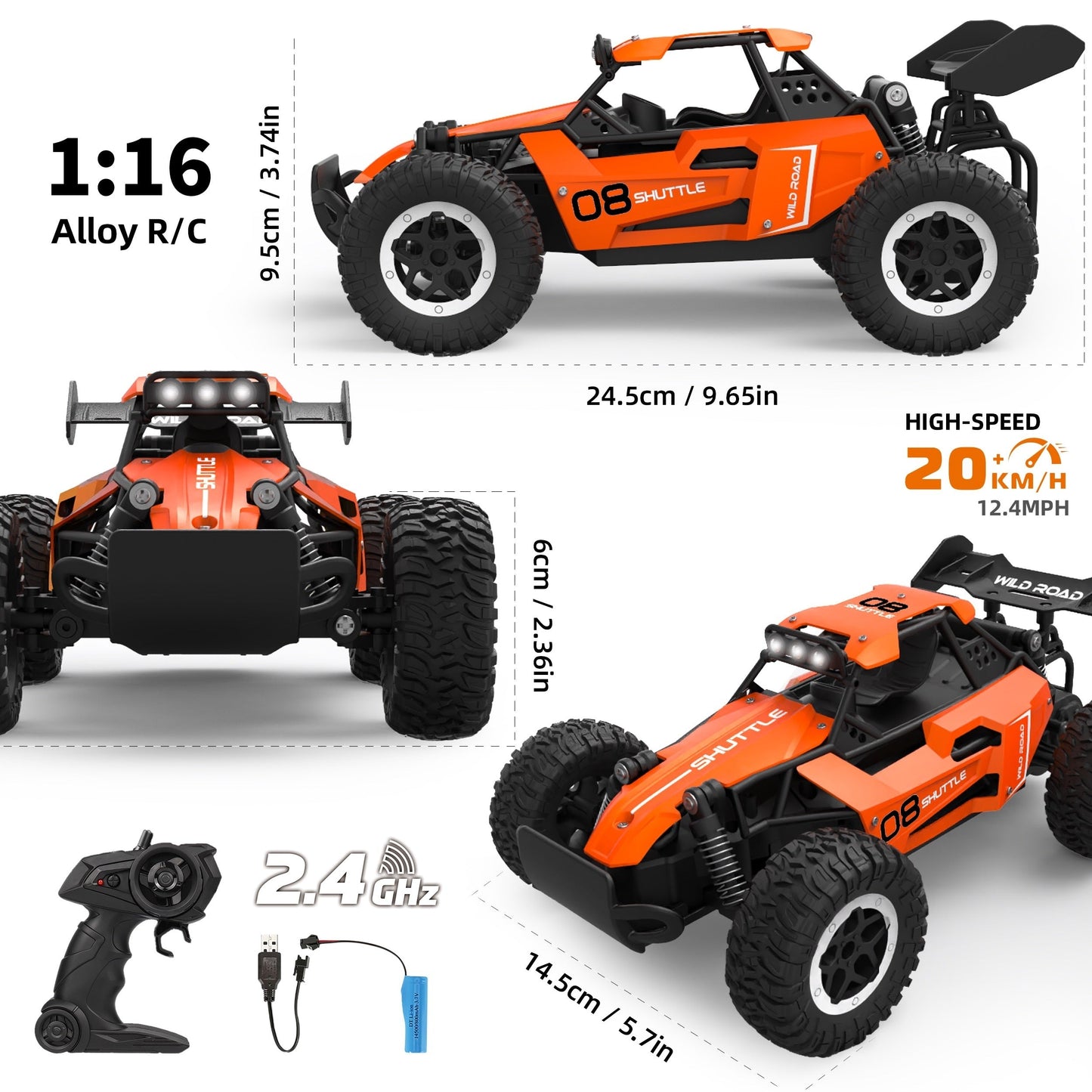 koadclo | Remote Control Off-Road Alloy Racing Car