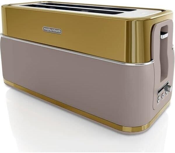 Morphy Richards Gold Signature Opulent Jug Kettle & 4 Slice Toaster Set