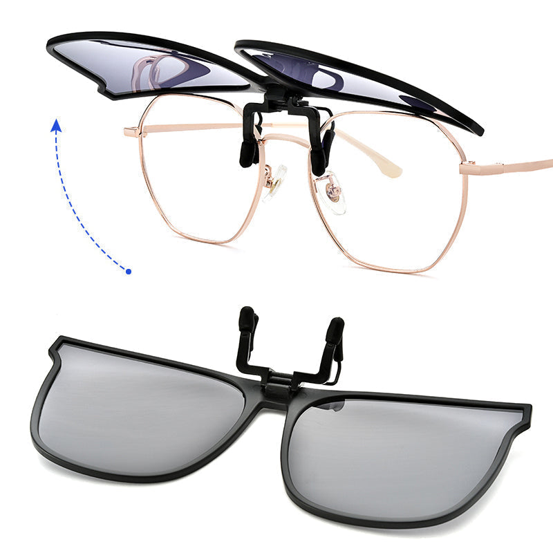 koadclo | New Polarized Clip-On Folding Sunglasses – Over Glasses Flip-Up Lens