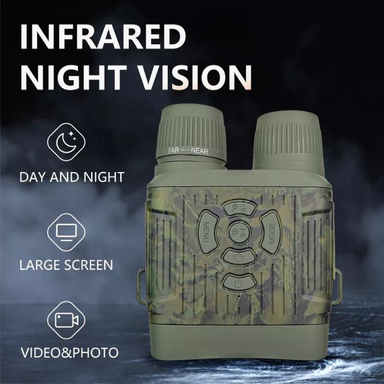 Amtn Club | OptiClear Night Vision Binoculars – 1000ft Infrared, HD Display for Hunting & Surveillance