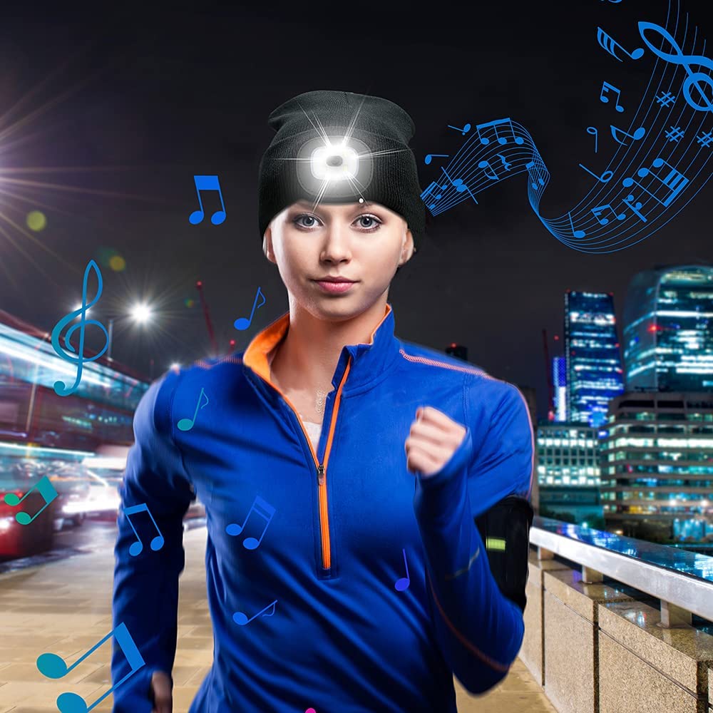 Koadclo | Bluetooth Beanie Hat with Light – Wireless Headphones Beanie for Winter & Hands-Free Calling