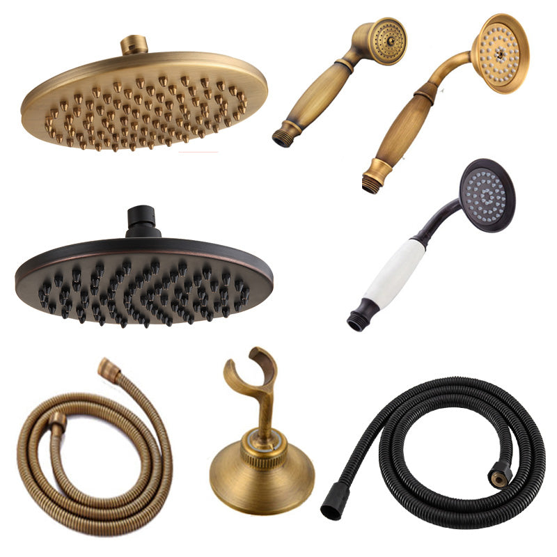 Koadclo | Traditional Handheld Shower Head with Hose - Polished Brass Wall Mounted