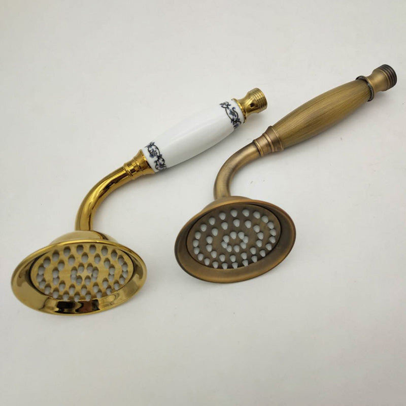 Koadclo | Traditional Handheld Shower Head with Hose - Polished Brass Wall Mounted