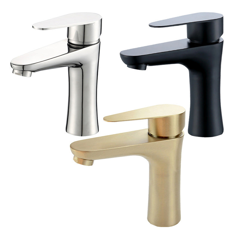 Koadclo | Modern Basin Tap - Monochrome Center Mount Low Arc Bathroom Faucet