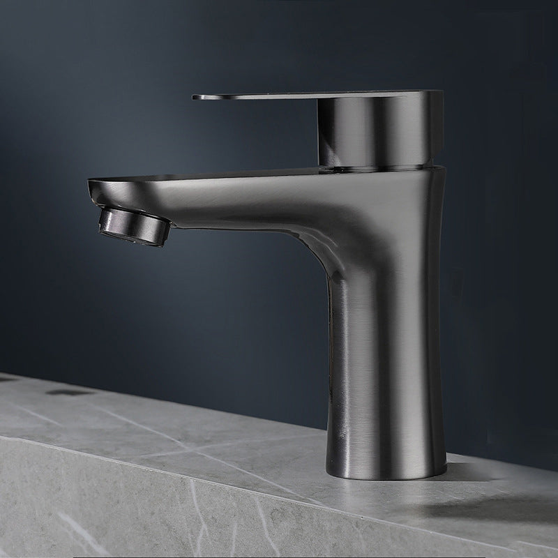 Koadclo | Modern Basin Tap - Monochrome Center Mount Low Arc Bathroom Faucet
