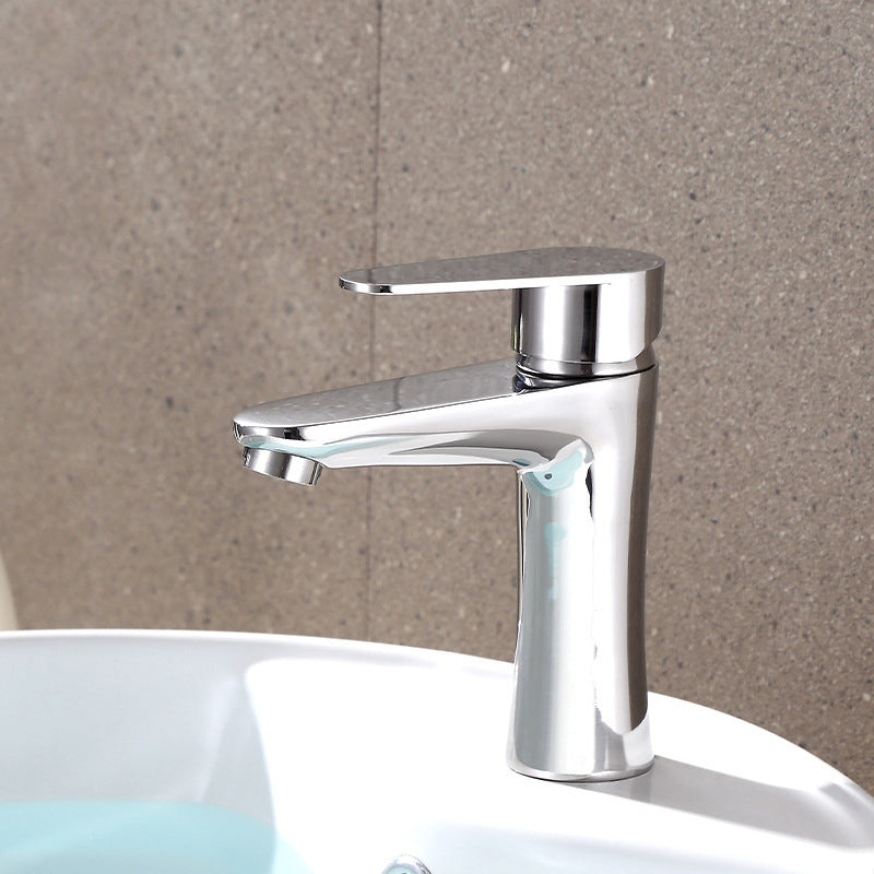 Koadclo | Modern Basin Tap - Monochrome Center Mount Low Arc Bathroom Faucet