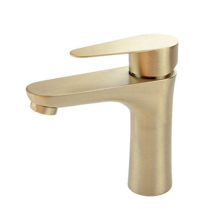 Koadclo | Modern Basin Tap - Monochrome Center Mount Low Arc Bathroom Faucet