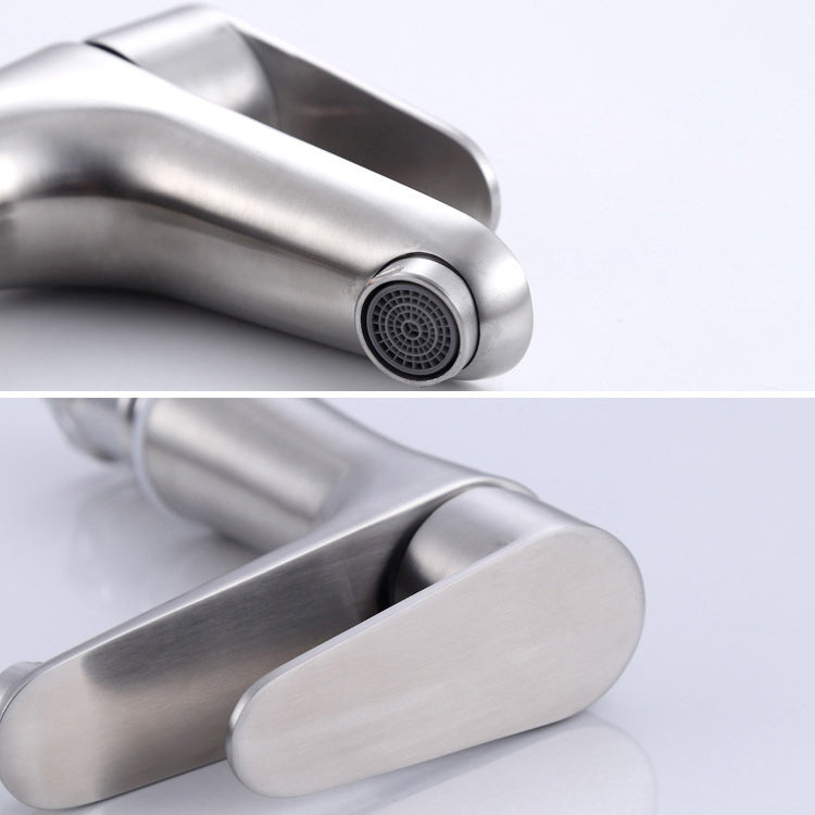 Koadclo | Modern Basin Tap - Monochrome Center Mount Low Arc Bathroom Faucet