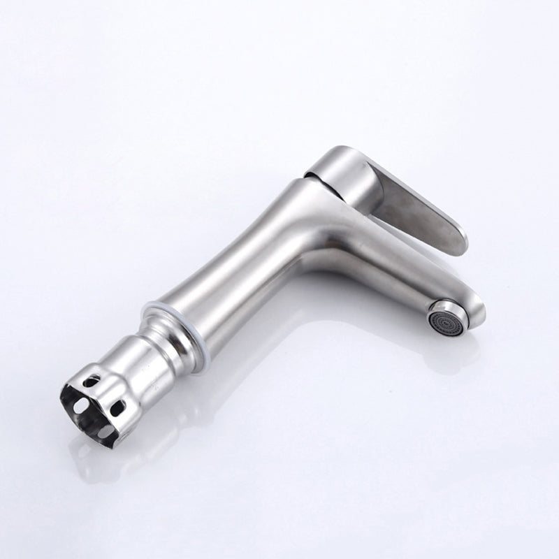 Koadclo | Modern Basin Tap - Monochrome Center Mount Low Arc Bathroom Faucet
