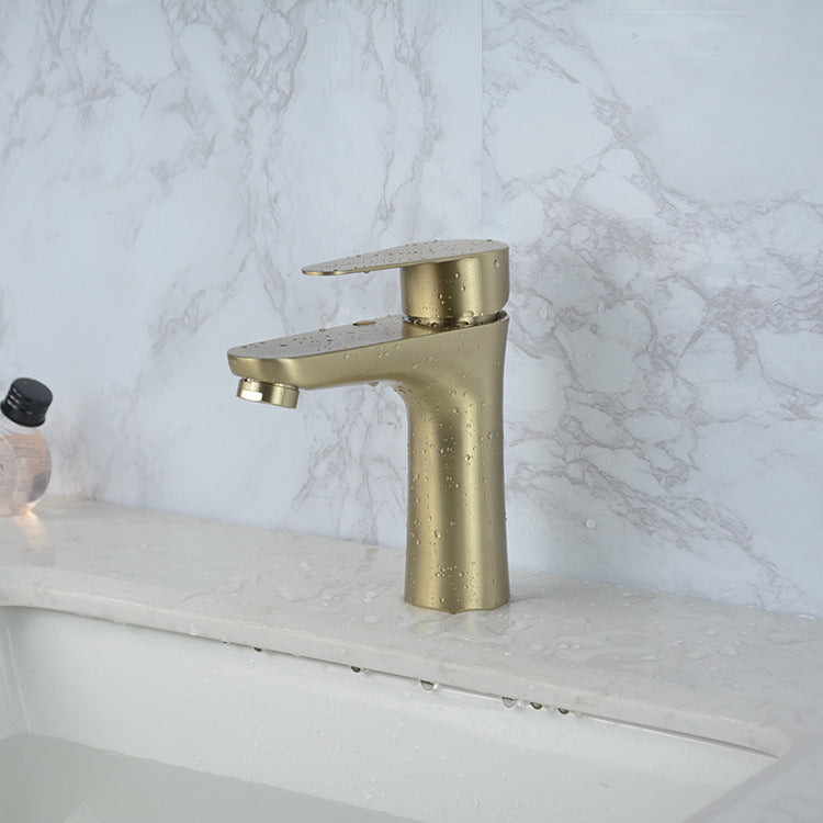 Koadclo | Modern Basin Tap - Monochrome Center Mount Low Arc Bathroom Faucet