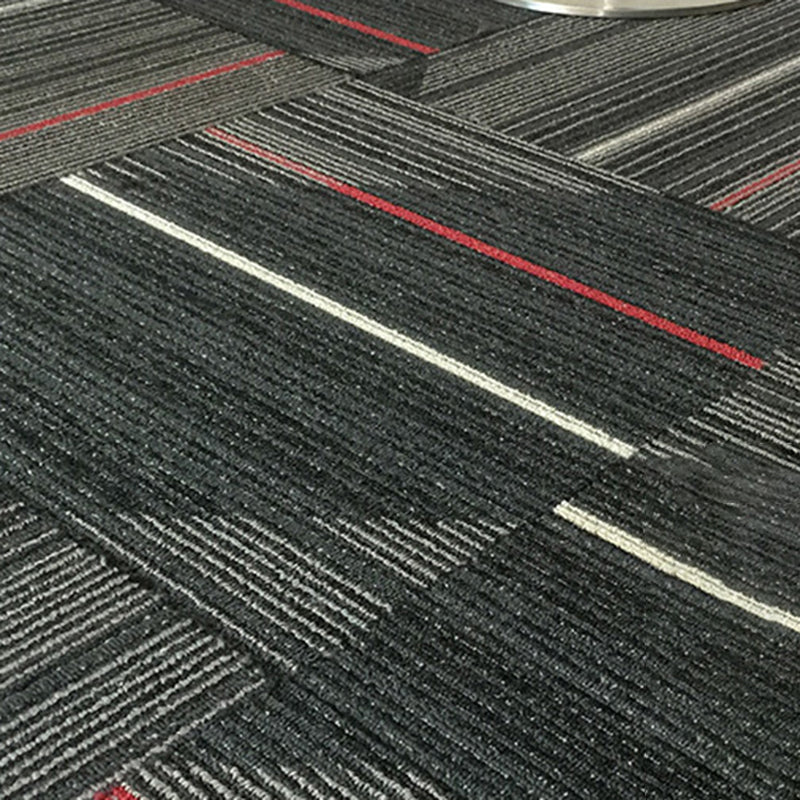 Koadclo | Dark Color Level Loop Carpet Tile – Non-Slip Self-Adhesive Indoor Office Carpet Squares