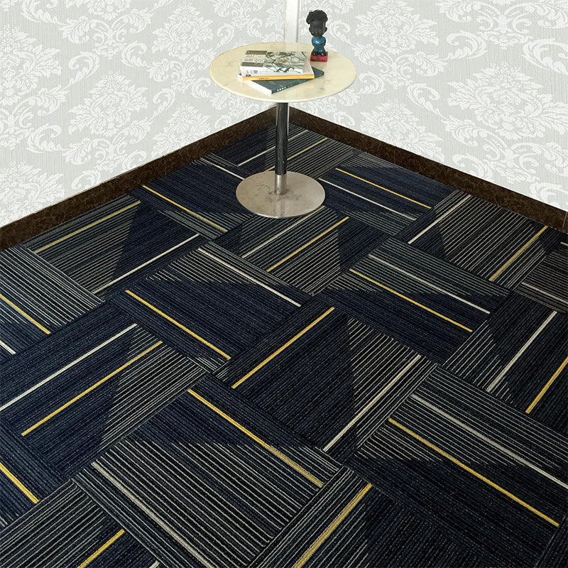 Koadclo | Dark Color Level Loop Carpet Tile – Non-Slip Self-Adhesive Indoor Office Carpet Squares