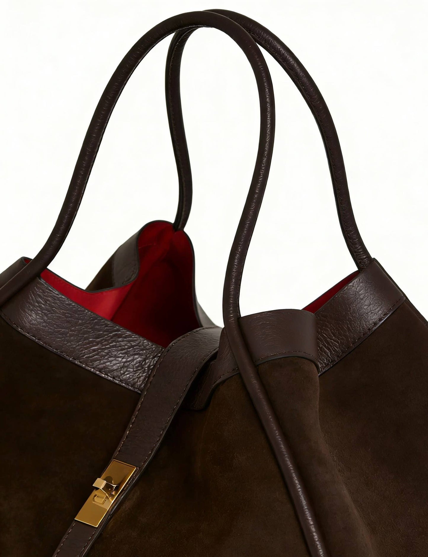 Koadclo|Genuine Suede and Togo Leather Bag, Made in Italy with Strap