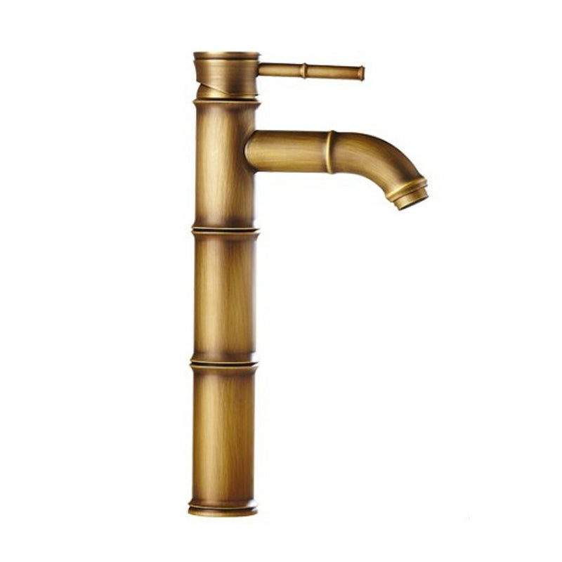 Koadclo | Farmhouse Brass Bathroom Faucet - Single Hole with Lever Handle