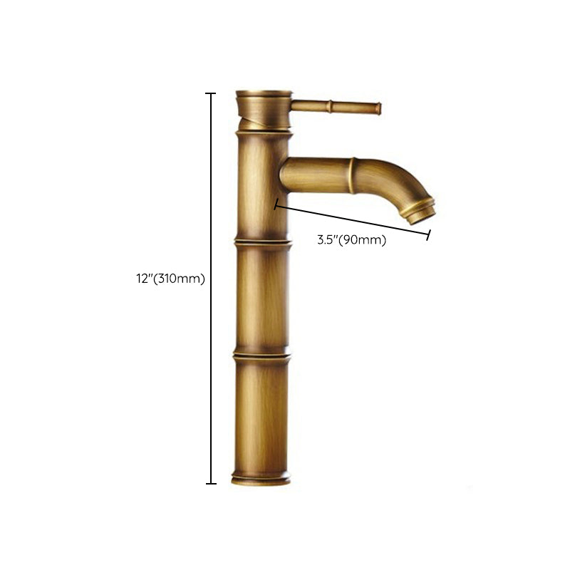 Koadclo | Farmhouse Brass Bathroom Faucet - Single Hole with Lever Handle