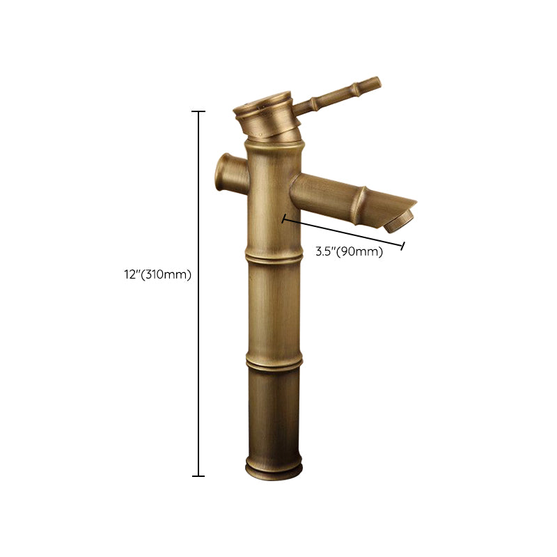 Koadclo | Farmhouse Brass Bathroom Faucet - Single Hole with Lever Handle