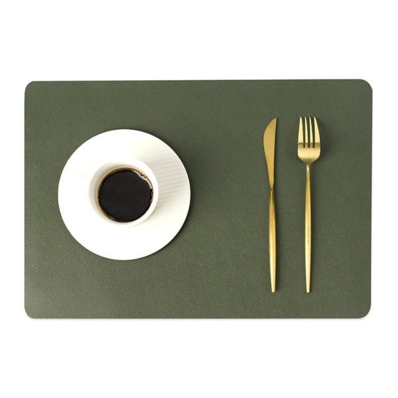 Koadclo | Modern Rectangular Waterproof PU Leather Placemats