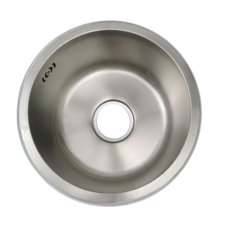 Koadclo | Round Stainless Steel Sink - Built-in with Basket Strainer