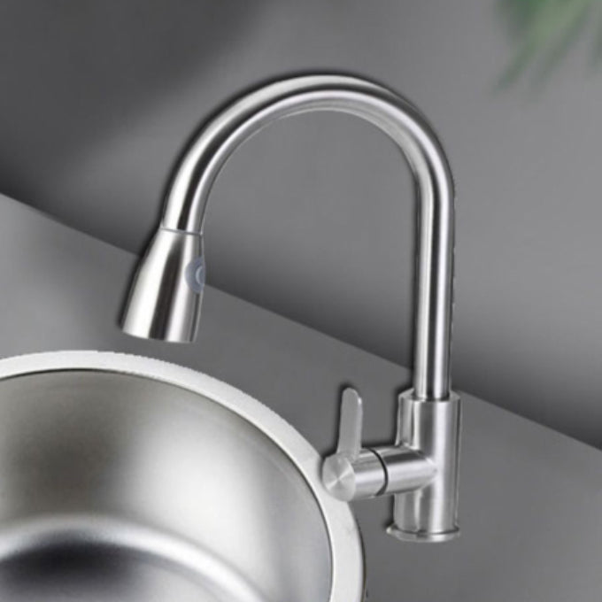 Koadclo | Round Stainless Steel Sink - Built-in with Basket Strainer