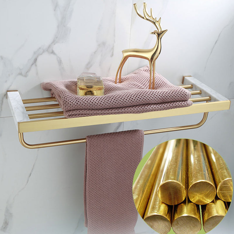 Koadclo | Polished Brass Bathroom Accessory Set - Marble Bathroom Hardware