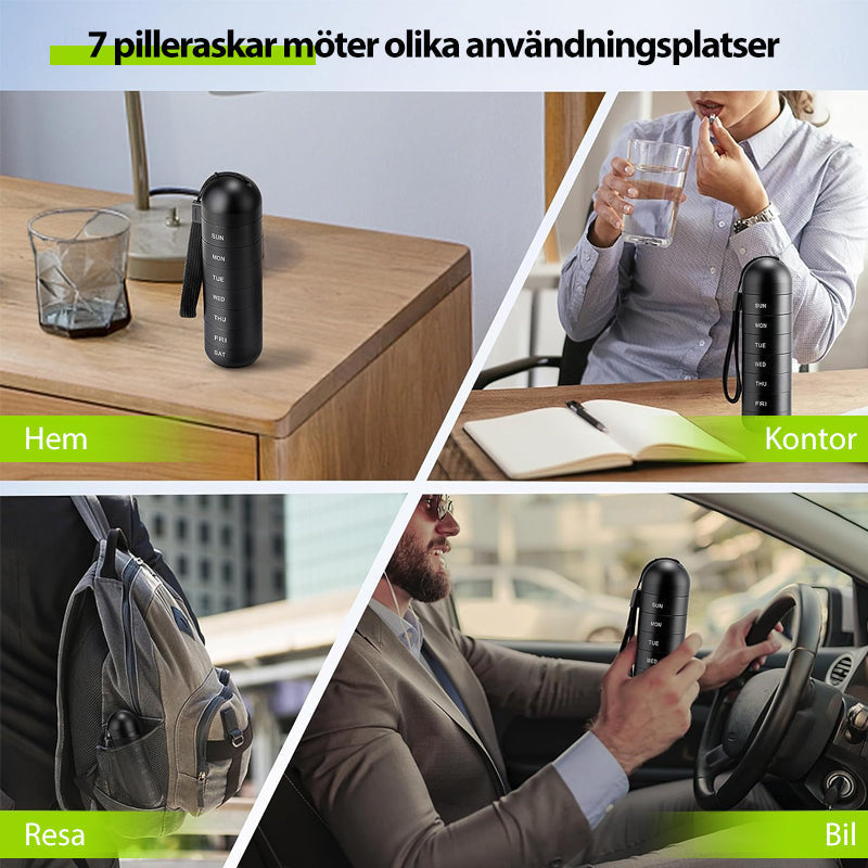Koadclo | 7-Day Portable Pill Organizer for Travel