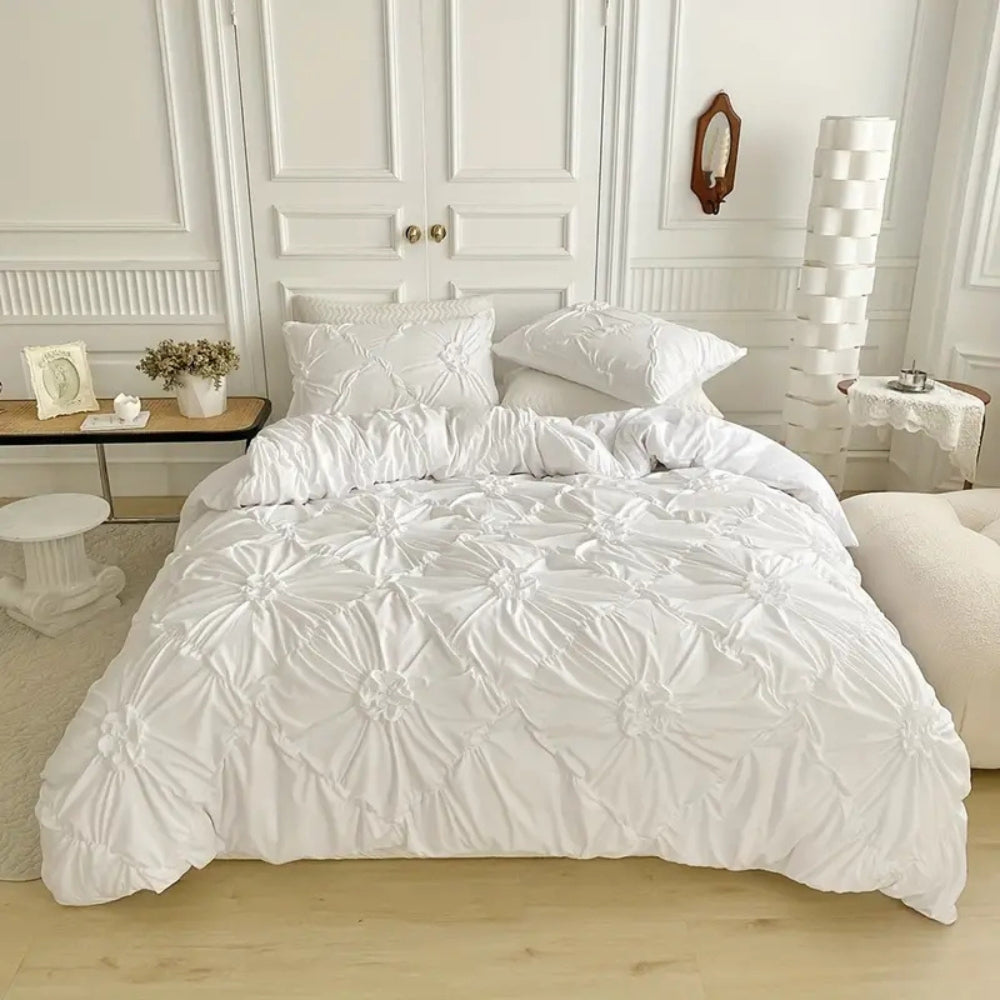 koadclo | Duvet Cover Set - Pinch Pleat Floral Design