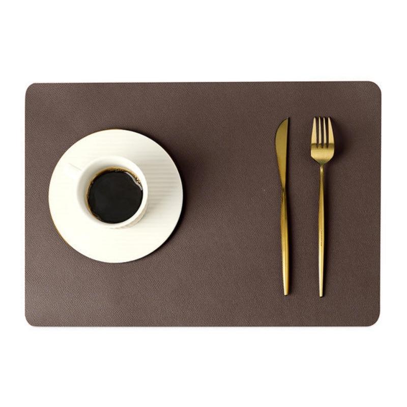 Koadclo | Modern Rectangular Waterproof PU Leather Placemats